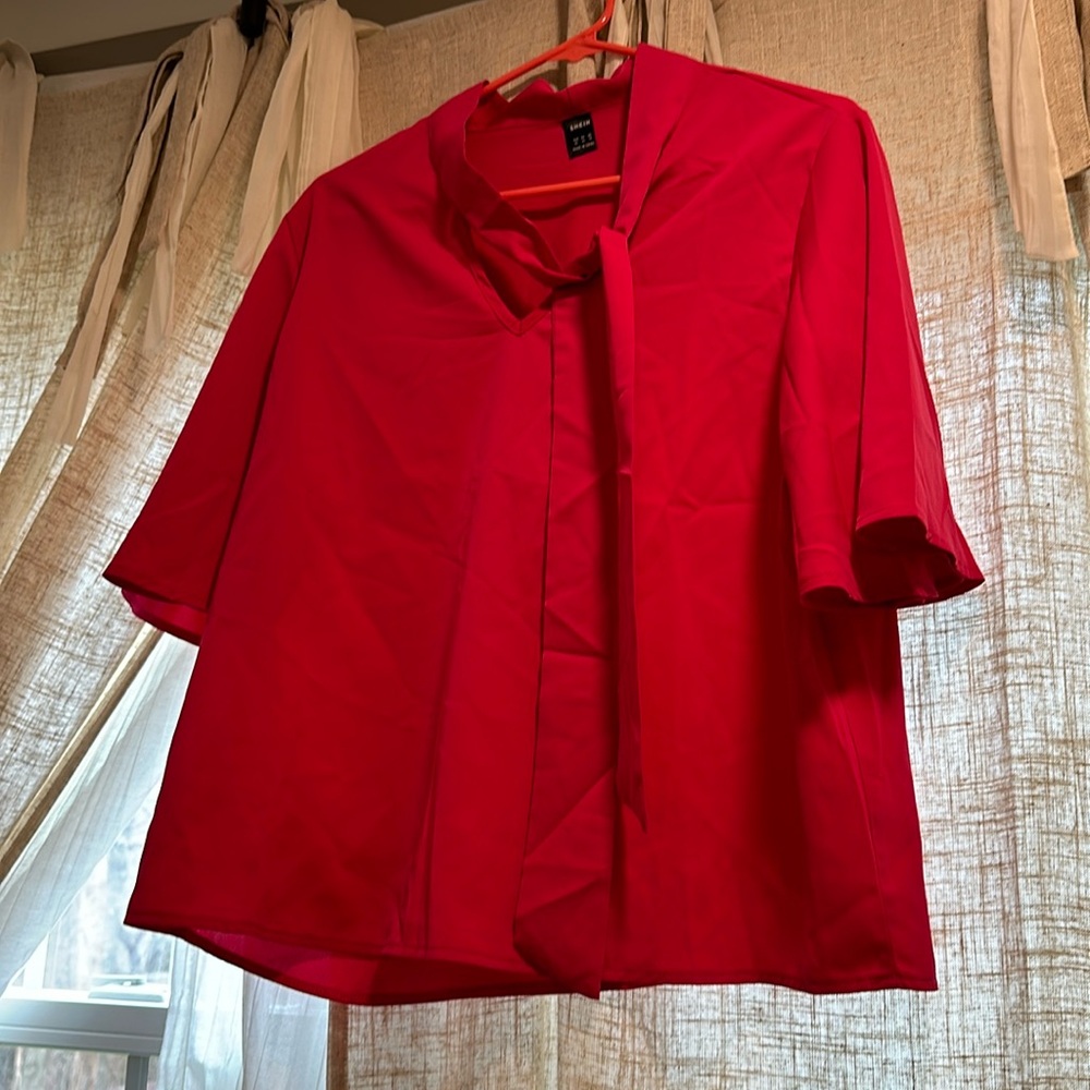 Hot Pink Drapey sleeved blouse